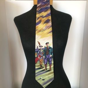 Ralph Marlin Vintage Golfer/Caddy Silk Tie
